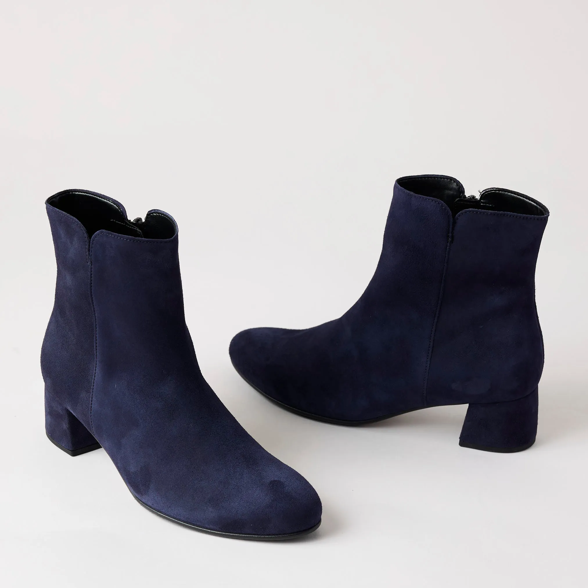 Gabor Navy Suede Ankle Boots