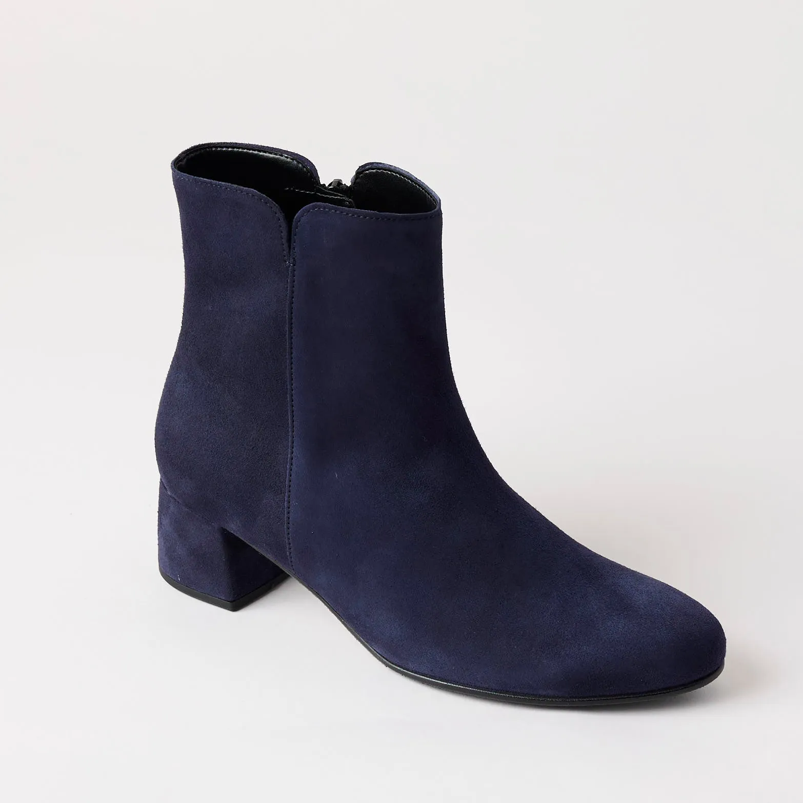 Gabor Navy Suede Ankle Boots