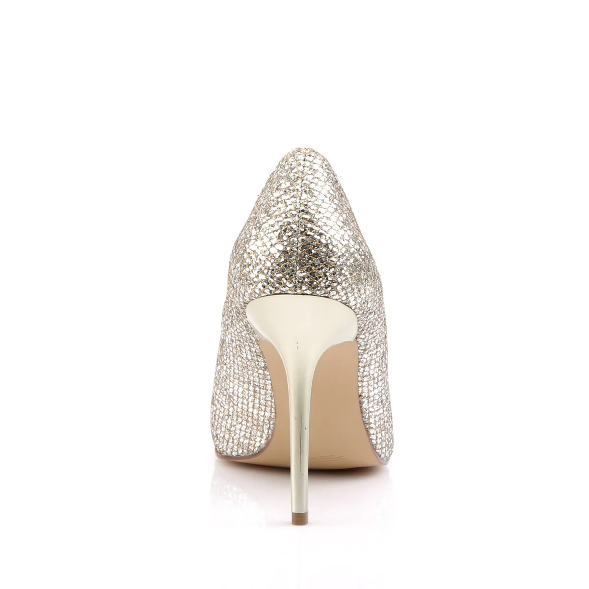 Gold Glittery Pump Shoe with 4-inch Heel, sizes 5-16, CLASS-20-GG
