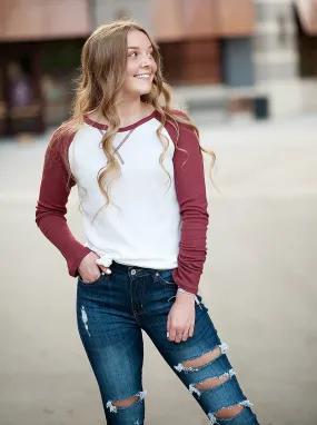 Long sleeve Thermal Baseball Tee