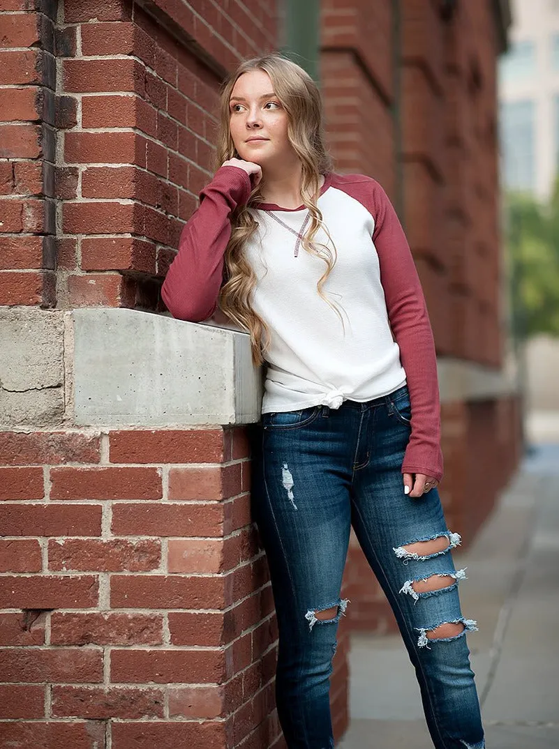 Long sleeve Thermal Baseball Tee