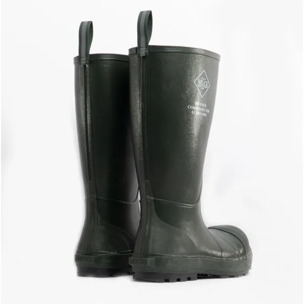MUDDER TALL SAFETY Mens Rubber Wellington Boots Moss