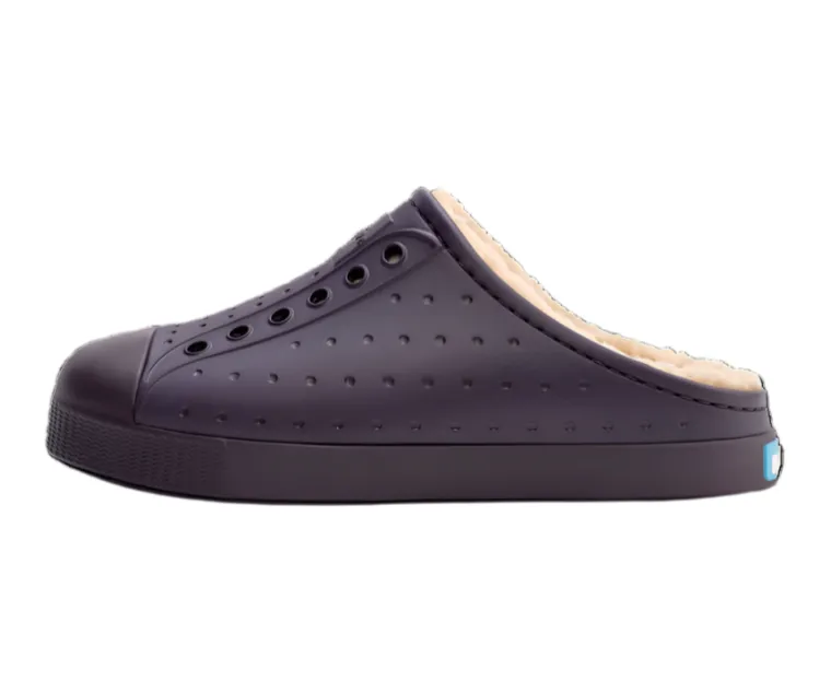 Native Fleece Lined Purple Clogs for Toddlers/Kids