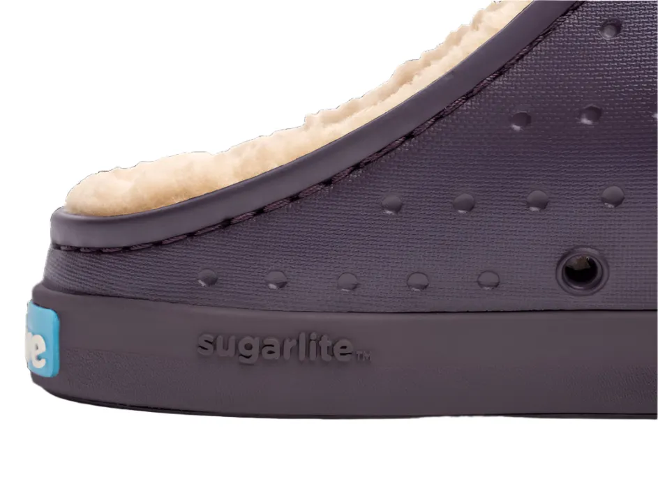 Native Fleece Lined Purple Clogs for Toddlers/Kids