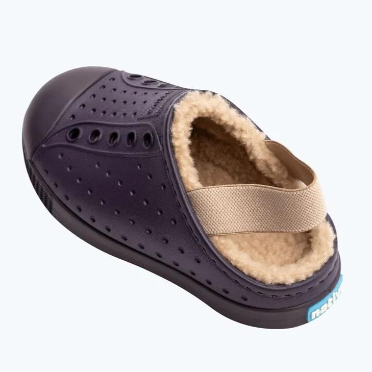 Native Fleece Lined Purple Clogs for Toddlers/Kids