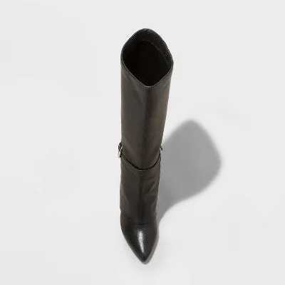 New - Women's Tall Novie Dress Boots - A New Day Black 7.5
