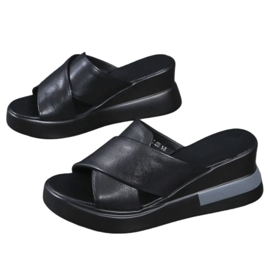 Orthopedic open toe sandals with slingback