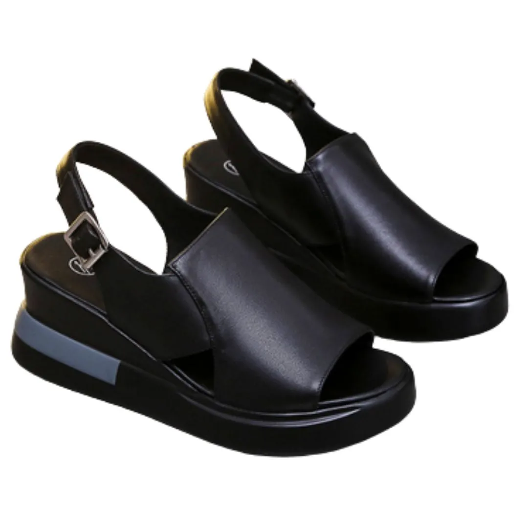 Orthopedic open toe sandals with slingback