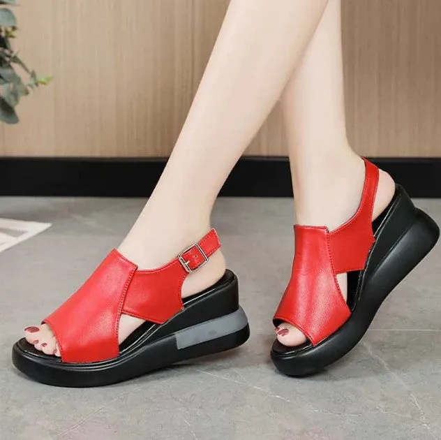 Orthopedic open toe sandals with slingback