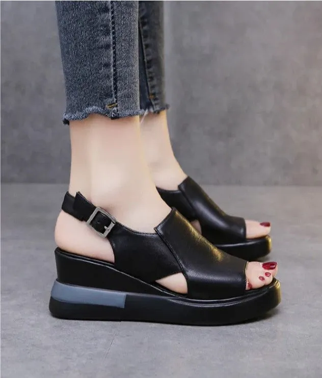Orthopedic open toe sandals with slingback