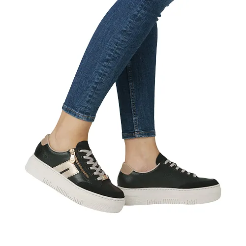 Rieker Platform Trainers - M1912-00 - Black