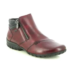 Rieker Womens Boot L4655-35 Red/Black