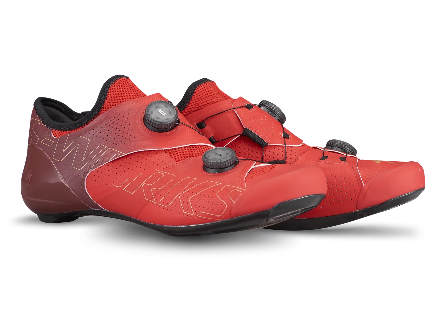 S-Works Ares Road Shoes Flo Red/Maroon