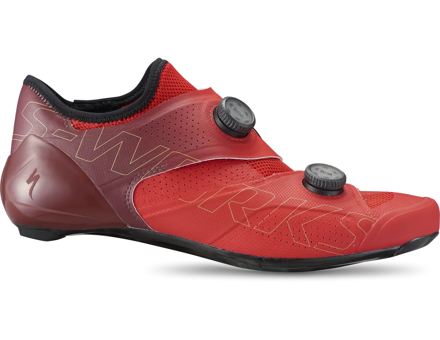 S-Works Ares Road Shoes Flo Red/Maroon