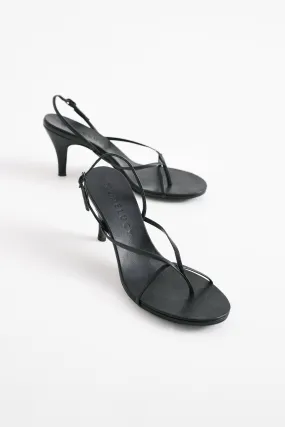 STACE LEATHER SLINGBACK HEEL