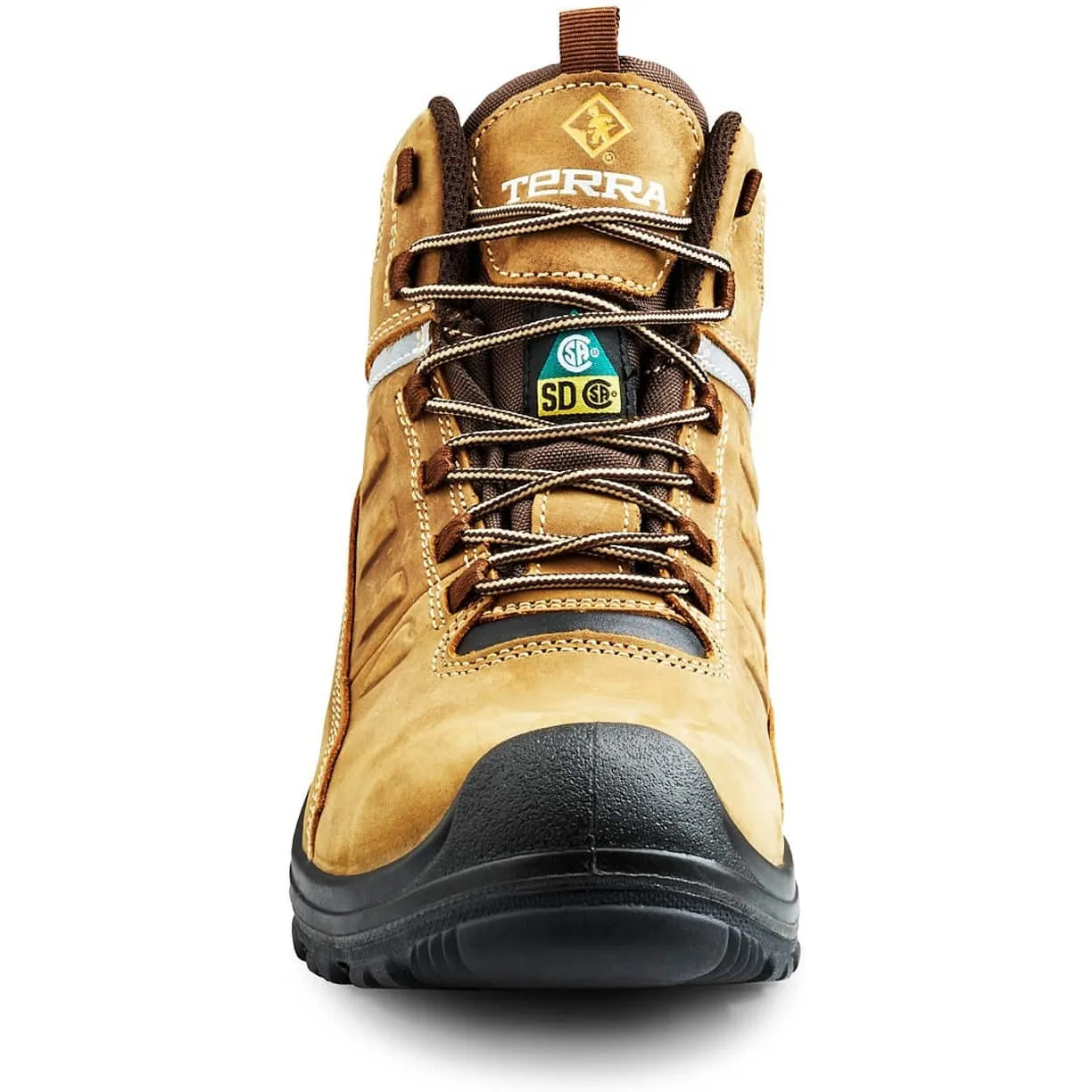 Terra Men's Findlay 6" Comp Toe WP Safety Work Boot -Brown- R5204B