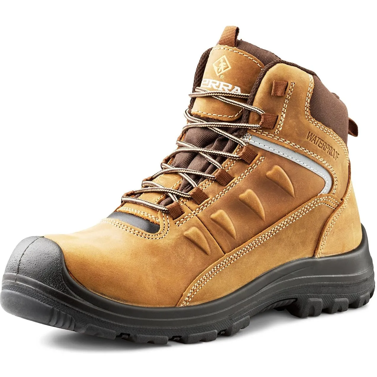 Terra Men's Findlay 6" Comp Toe WP Safety Work Boot -Brown- R5204B