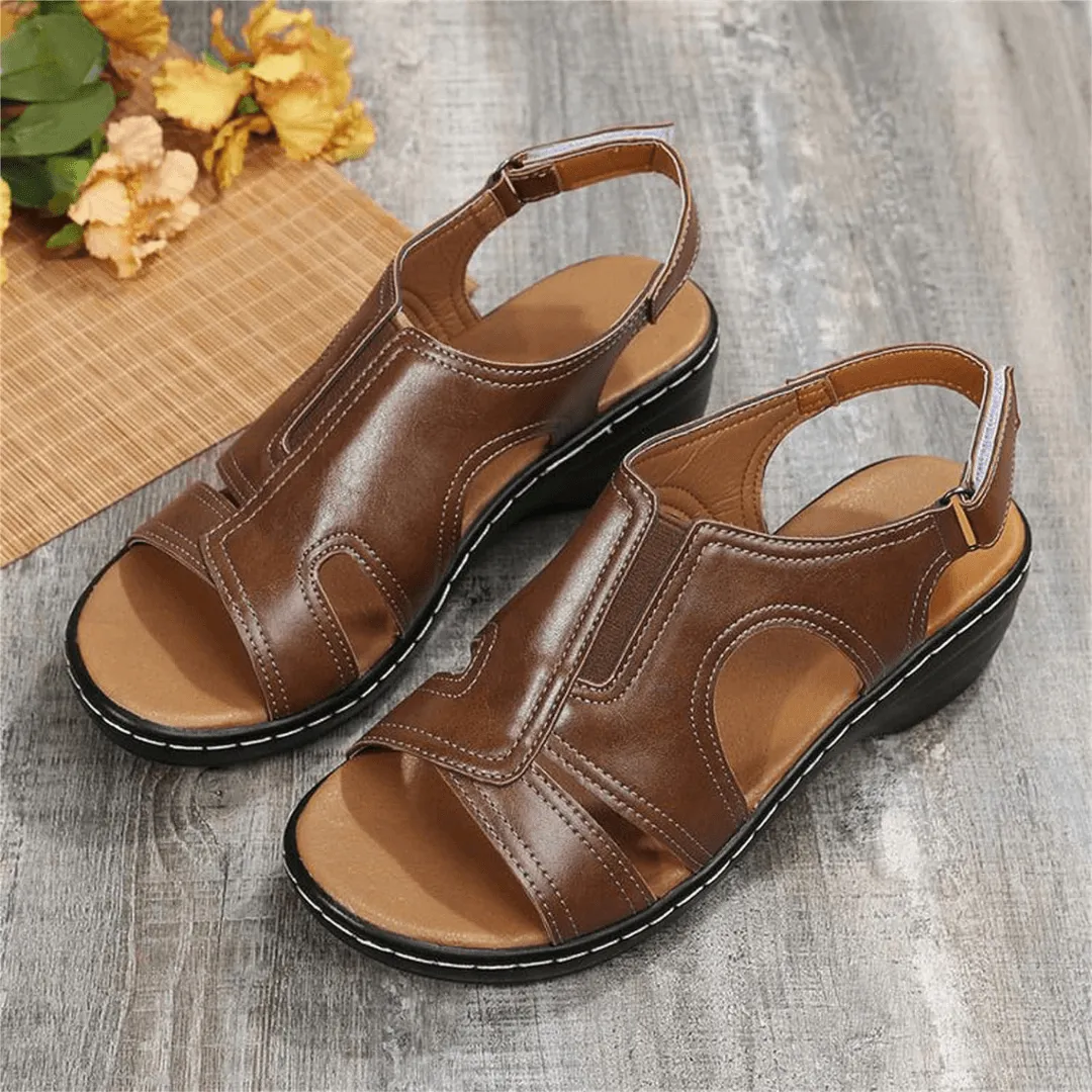 TGG Premium Orthopedic Leather Wedge Sandals