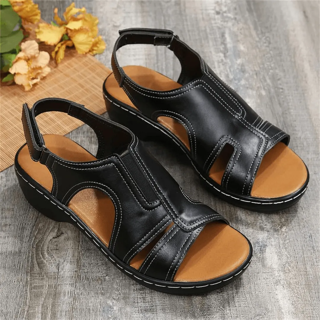 TGG Premium Orthopedic Leather Wedge Sandals