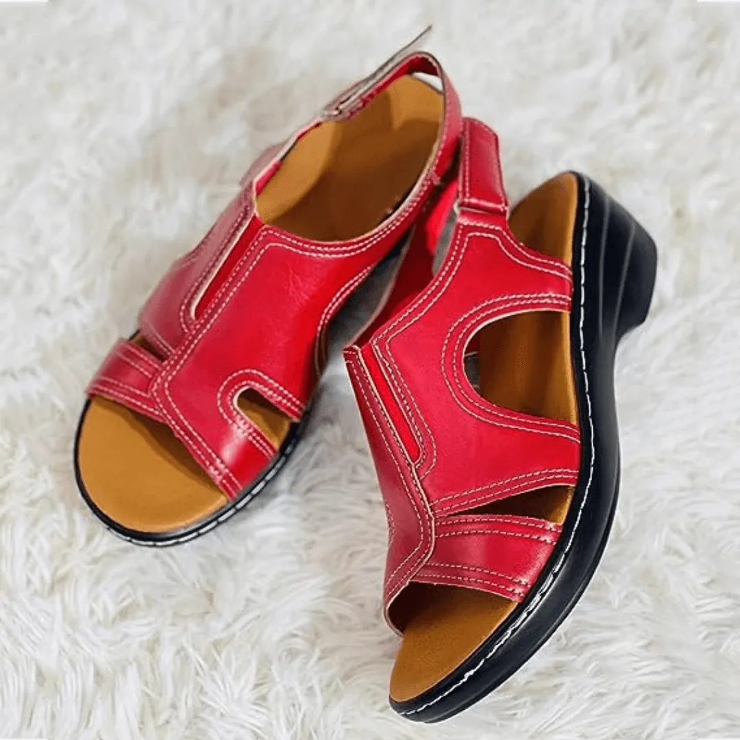 TGG Premium Orthopedic Leather Wedge Sandals