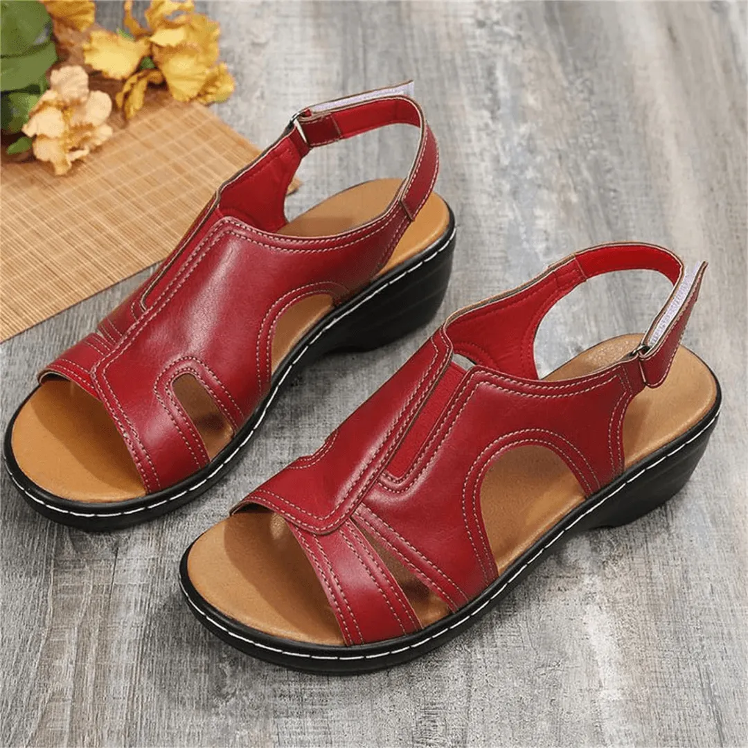 TGG Premium Orthopedic Leather Wedge Sandals