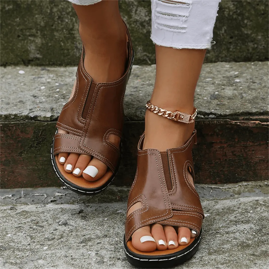 TGG Premium Orthopedic Leather Wedge Sandals