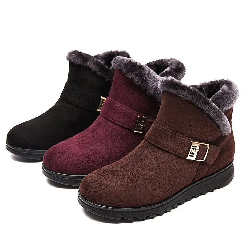 Women Winter Ankle Boots Non Slip Soles