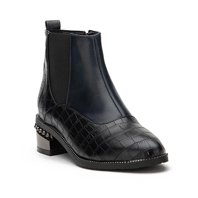 Women's Autumn/Winter PU Leather Chelsea Ankle Boots