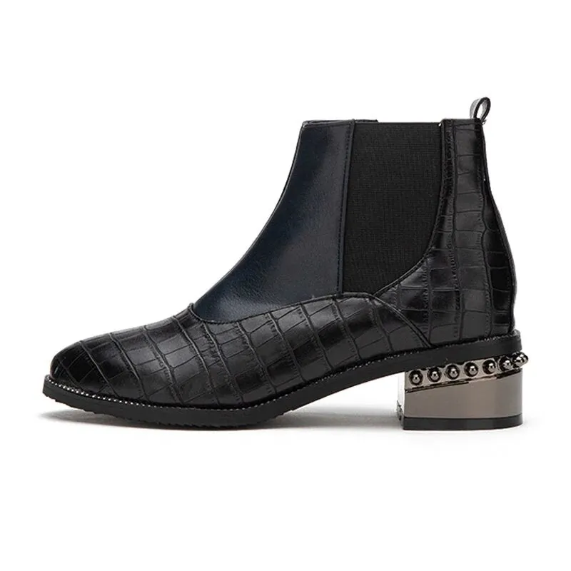 Women's Autumn/Winter PU Leather Chelsea Ankle Boots