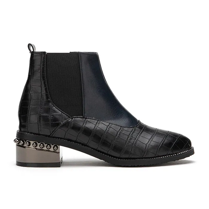 Women's Autumn/Winter PU Leather Chelsea Ankle Boots