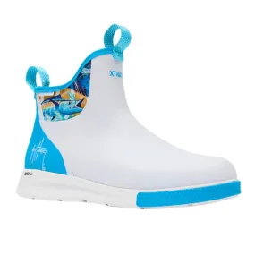 Xtratuf Ankle Deck Sport Men's 6" Boots Guy Harvey Xadsmgh1 In White