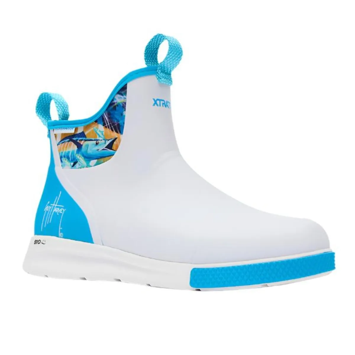 Xtratuf Ankle Deck Sport Men's 6" Boots Guy Harvey Xadsmgh1 In White